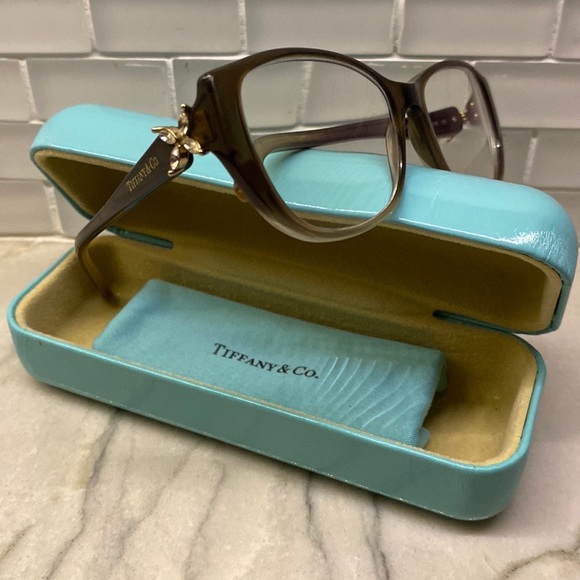 Tiffany & Co. Accessories - Tiffany & Co Cat Eye Glasses Sunglasses Crystal Butterflies With Case & Cloth